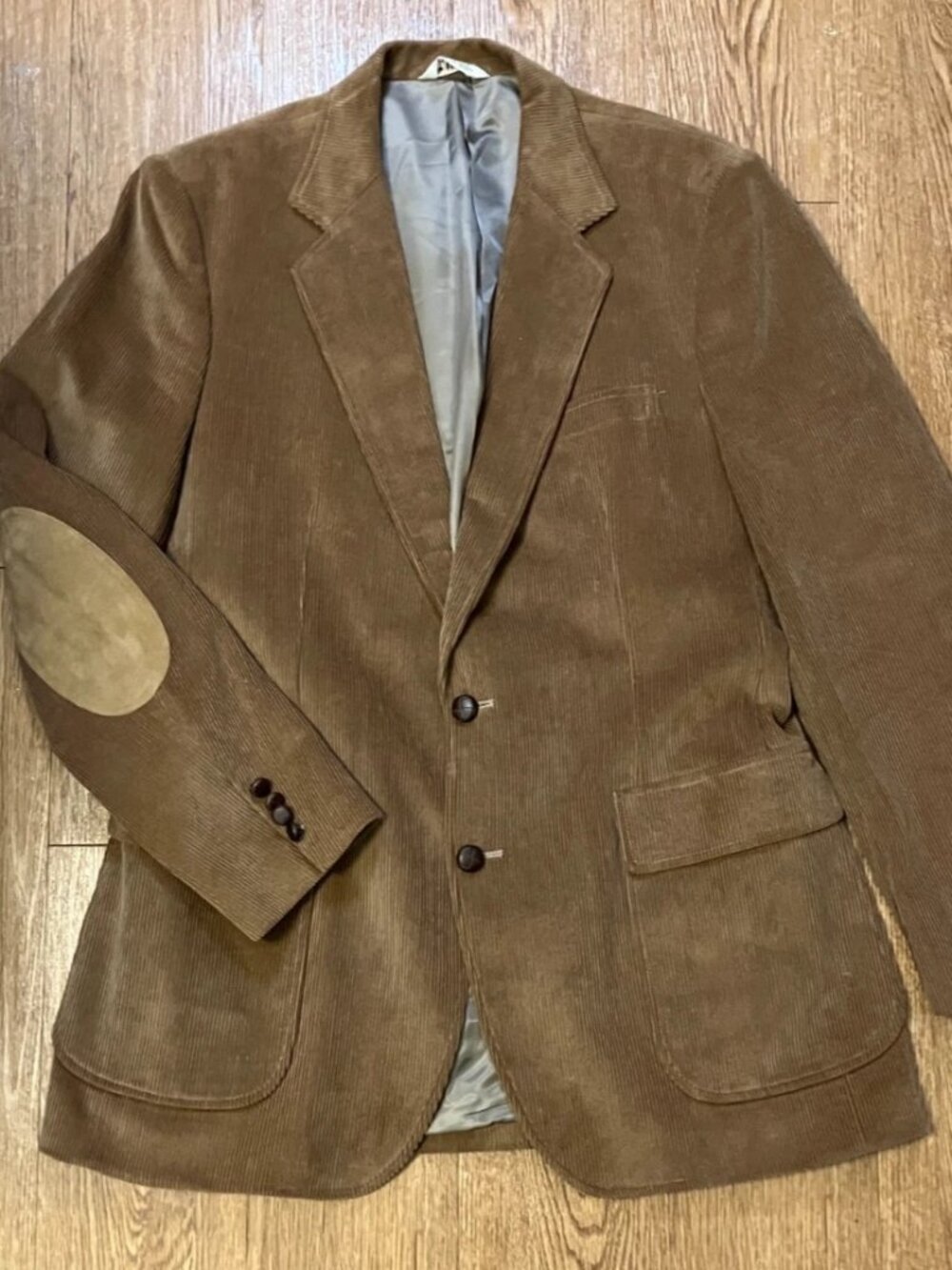 Vtg 70s 80s Bloomingdale's Men's 42L Corduroy Blazer Japan Elbow Patches Brown
